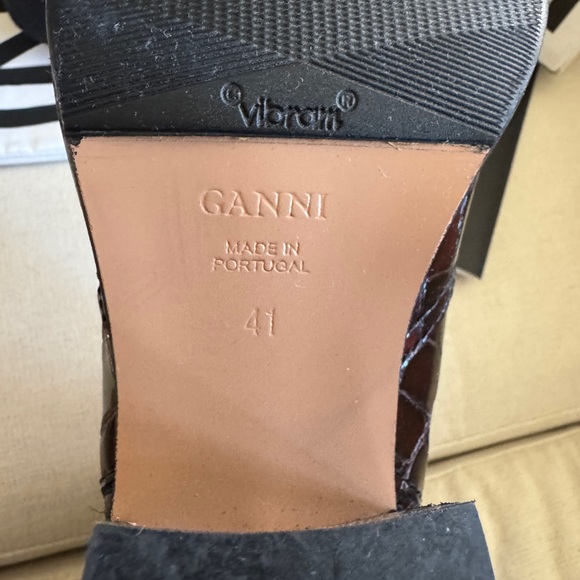 GANNI Ganache Croc Embossed Callie Boots - Picture 7 of 14